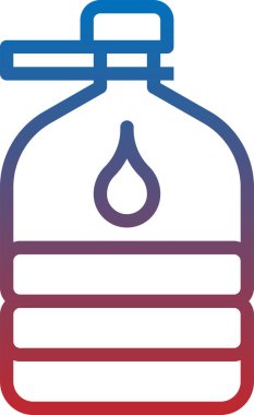 Şişe su ikonu, vektör illüstrasyonu