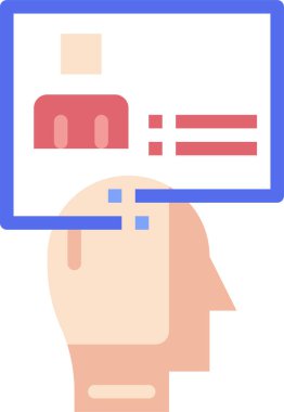 beyin bilgisi konsepti vektör illüstrasyonu 