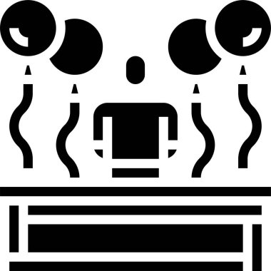 Balon oyalama simgesi, vektör illüstrasyonu