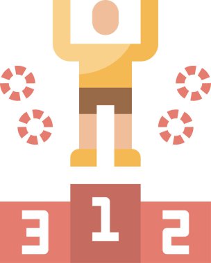 Spor ödülü simgesi, beyaz arkaplanda vektör