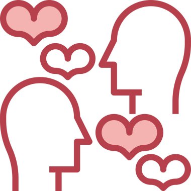 Empati simgesi, vektör illüstrasyonu