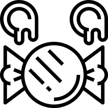 Şekerle doldurulmuş simge, vektör illüstrasyonu