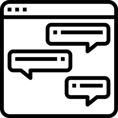 Sohbet simgesi vektör illüstrasyonu