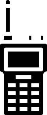 Walkie talkie simge vektör çizim 