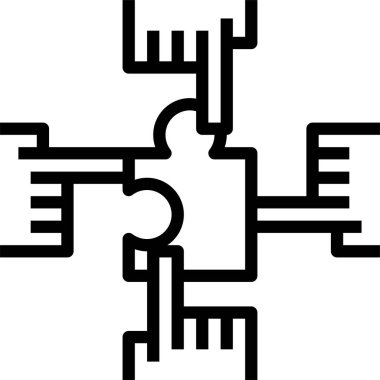 Koordinasyon simgesi, vektör illüstrasyonu