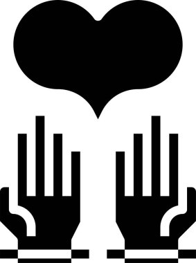 Charity simgesi, vektör illüstrasyonu