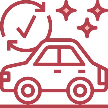 araba servisi simgesi, vektör illüstrasyonu