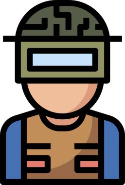 asker simgesi vektör illüstrasyonu 