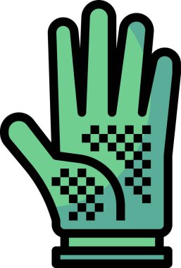 Eldiven simgesi, vektör illüstrasyonu