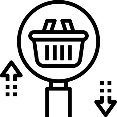 Tüketicinin pazar ödeme ikonu, vektör illüstrasyonunun davranışları analiz ediliyor