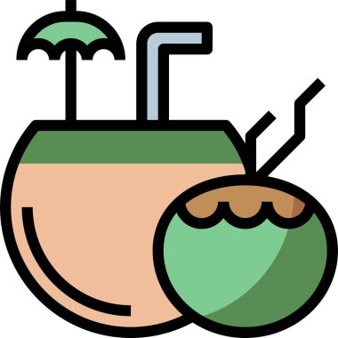 Kokteyl ikonu, alkol sembolü. Web sitesi veya mobil uygulama için modern, basit düz vektör çizimi