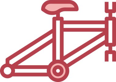 Bisiklet simgesi, vektör illüstrasyonu