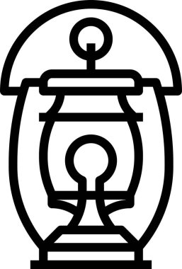 El yapımı fener konsepti. Logo tasarımı, rozet ve kamp etiketleri için mükemmel. Açık hava aktivite amblemlerinin sembolü. Stok vektör illüstrasyonu beyaz arkaplanda izole edildi.