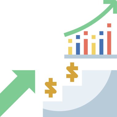iş grafiği simgesi, vektör illüstrasyonu 