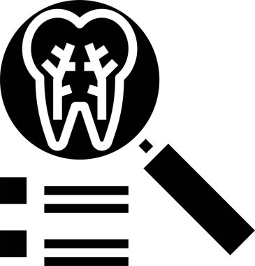 Diş hekimliği simgesi, vektör illüstrasyonu