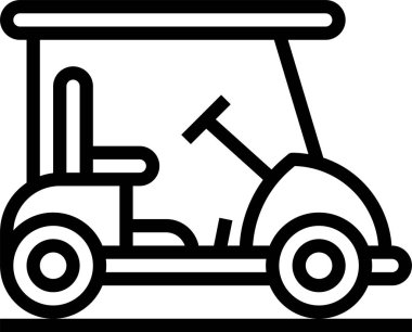 Golf cart kutsal kişilerin resmi, vektör çizim