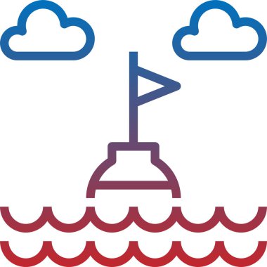 Şamandıra simgesi, vektör çizimi