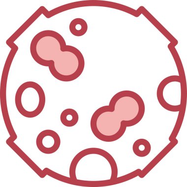 Düz tasarım şeklinde Dolunay simgesi. Gece uzay astronomisi ve doğa ay ikonu. Karanlık arka planda devasa bir vektör. Çizgi film gezegeni ay simgesi.