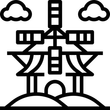 mimari konsepti grafik vektör illüstrasyonu 