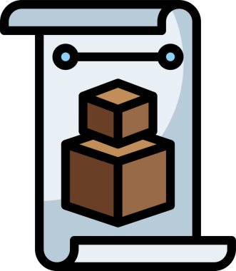 İçerik yönetimi simgesi, vektör illüstrasyonu