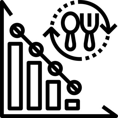 Tüketim simgesi, vektör illüstrasyonu