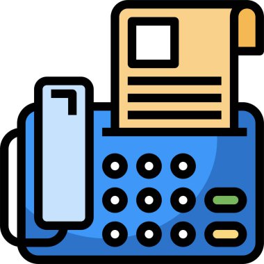 faks simgesi, vektör illüstrasyonu