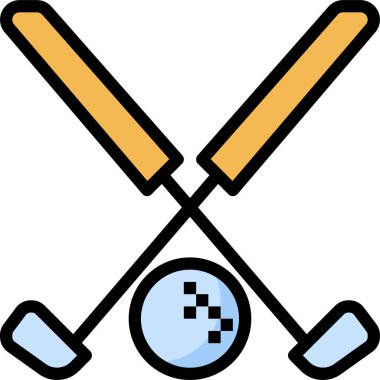 Golf simgesi, vektör illüstrasyonu