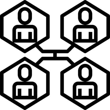 İnsanlar vektör illüstrasyonlu grafik simgesi 