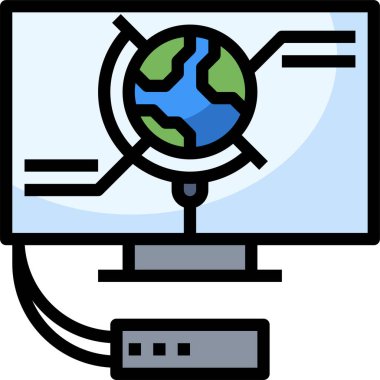 Genel Konum Simgesi, Vektör İllüstrasyonu 