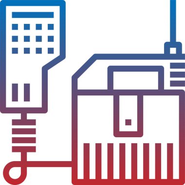 Sırt çantası alıcı simgesi, vektör illüstrasyonu