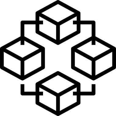 blockchain simgesi, vektör illüstrasyonu