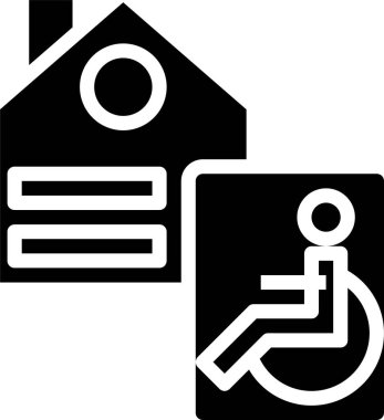 Eşit konut fırsatı simgesi, vektör illüstrasyonu