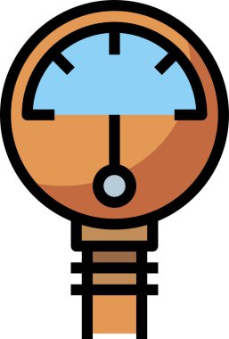 Metre vektör çizgisi simgesi. Basit element çizimi. Akıllı ev kavramından ölçü çizelgesi simgesi