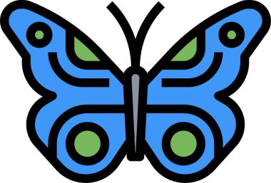 Kelebek simgesi, vektör çizimi