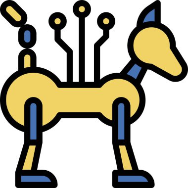 Robot teknolojisi mekanik konsept vektör çizimi 