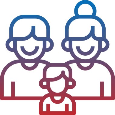 İnsanlar vektör illüstrasyonlu grafik simgesi 