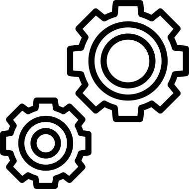 dişli simgesi, vektör çizimi