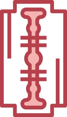 Berber dükkanı bıçak ikonu, vektör illüstrasyonu 