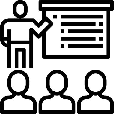 Konferans simgesi, vektör çizimi