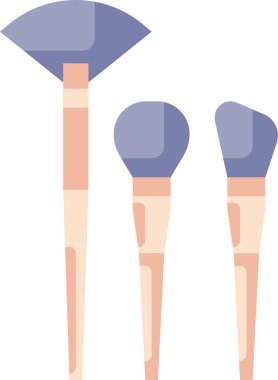 Güzellik fırçası simgesi, vektör illüstrasyonu