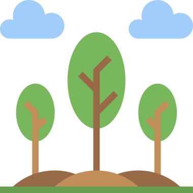 Orman simgesi, vektör illüstrasyonu