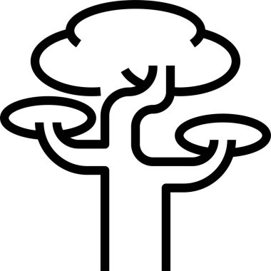 Orman simgesi, vektör illüstrasyonu