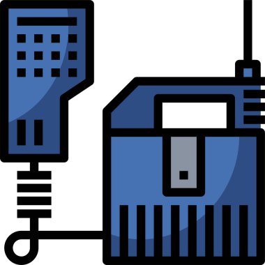 Sırt çantası alıcı simgesi, vektör illüstrasyonu