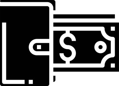 cüzdan ikonu finansal konsept vektör çizimi 