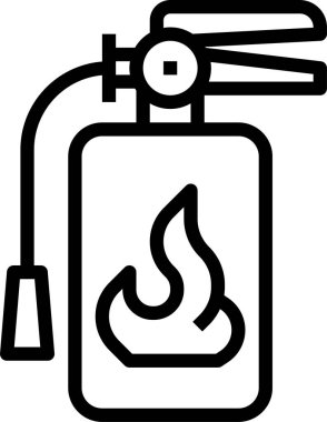 Yangın söndürme simgesi, vektör illüstrasyonu