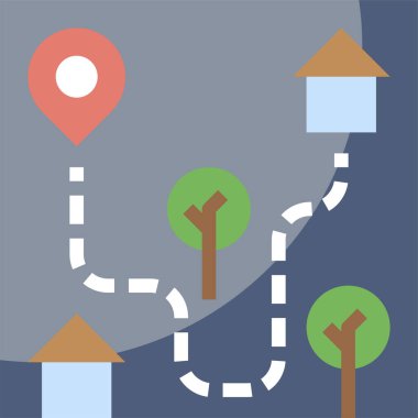 Harita simgesi beyaz arkaplanda izole edildi. Basit bir tarz. Eps 10