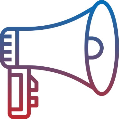 Bullhorn simgesi, vektör illüstrasyonu