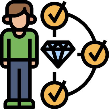 Güvenilirlik simgesi, vektör illüstrasyonu