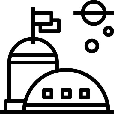 uydu istasyonu vektör illüstrasyonu