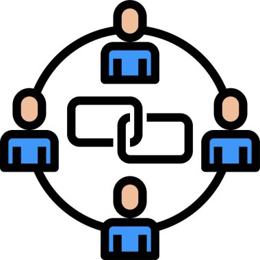 Vektör illüstrasyon ağ çalışma ekibi kavramı 